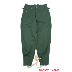 WWII German M43 summer HBT reed green field trousers keilhosen