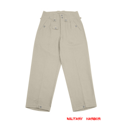 WWII German M43 Summer HBT Off-White Field Trousers