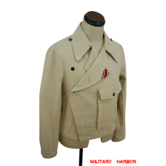 WWII German Heer panzer summer HBT off-white wrap/jacket type II