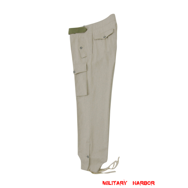 WWII German Heer panzer summer HBT off-white trousers