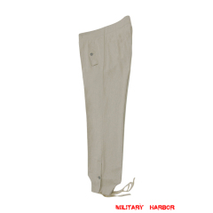 WWII German SS panzer summer HBT off-white trousers