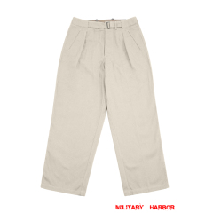 WWII German Luftwaffe Summer HBT Off-White Drill Trousers