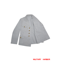 WWII German Kriegsmarine Officer Summer White Jacket Tunic
