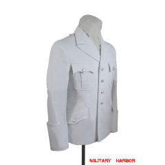 WWII German SS M32 white cotton summer tunic