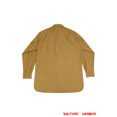 WWII German DAK Tropical Afrikakorps Sand Long Sleeve Pullover Shirt