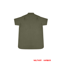 WWII German DAK Tropical Afrikakorps Olive Short Sleeve Shirt