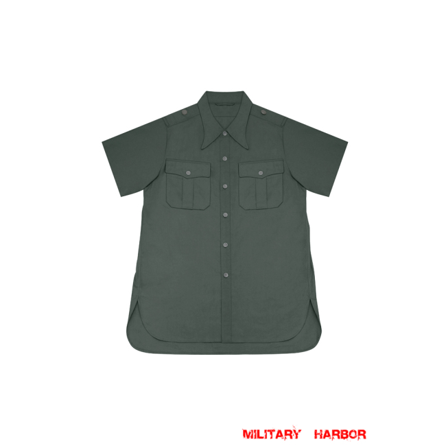 WWII German Heer SS Green-Grey Short Sleeve Shirt