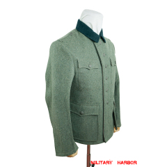 WWII German M42 Modified Heer EM fieldgrey wool tunic Feldbluse