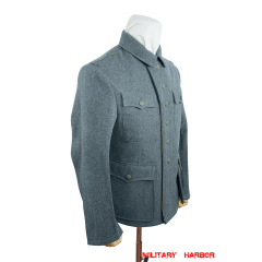 WWII German M42 Heer EM Italian Field Wool tunic Feldbluse blue green grey