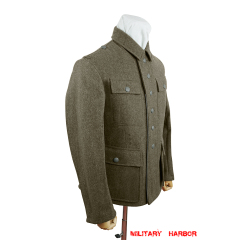 WWII German M43 Heer EM Brown wool tunic Feldbluse