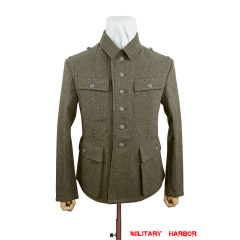 WWII German M43 Heer EM Brown wool tunic Feldbluse