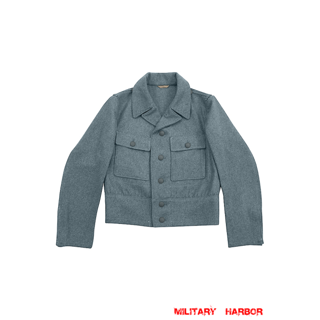 WWII German M44 Heer EM Italian Field Wool tunic Feldbluse blue green grey