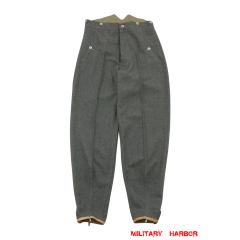 WWII German M36 gebirgsjägers stone grey wool trousers