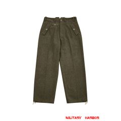 WWII German Heer M44 brown wool trousers