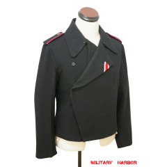 WWII German Heer panzer black wool wrap/jacket