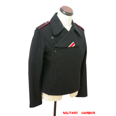 WWII German SS panzer black wool wrap/jacket