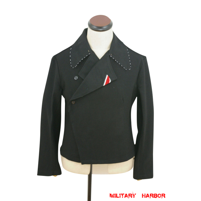 WWII German Heer pioneer panzer black wool wrap/jacket