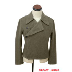 WWII German Heer assault gunner brown wool wrap jacket