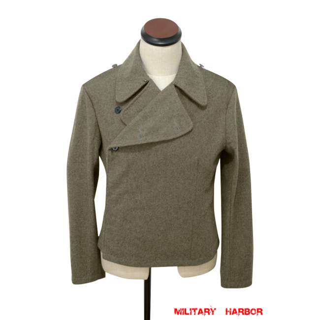 WWII German SS assault gunner brown wool wrap jacket