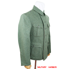 WWII German M40 SS EM fieldgrey wool tunic Feldbluse