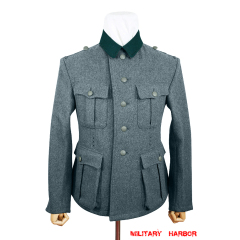 WWII German M39 SS EM Italian Field Wool tunic Feldbluse blue green grey