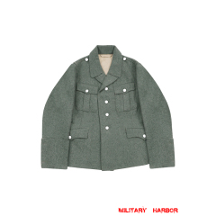 WWII German M35 SS LAH FieldGrey Wool Tunic Feldbluse 5 Buttons