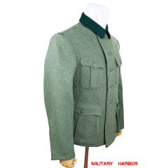 WWII German M36 SS EM Fieldgrey Wool Tunic Feldbluse I