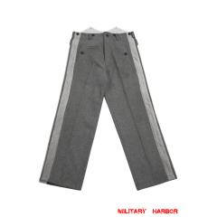 WWII German SS general Stone grey wool straight trousers
