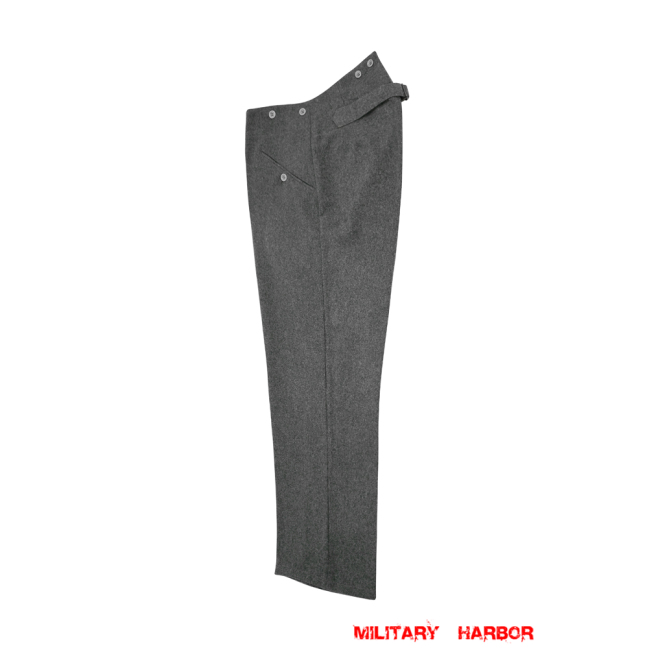WWII German SS Stone Grey Wool Straight TrousersWool SS Trousers ...