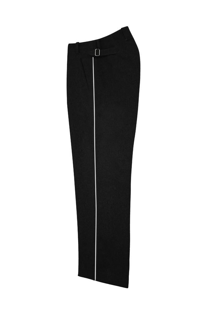 Tailored Wool Trousers With Piping