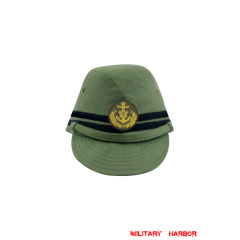 WWII Japanese IJN Navy Third Type Officer field cap Green 第二次世界大戦 日本帝国海軍 三種 士官略帽 緑系