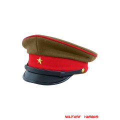 WWII Japanese IJA Army EM visor cap wool olive drab 第二次世界大戦 日本帝国陸軍兵用軍帽制帽 ウール 茶褐色