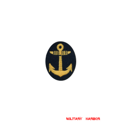 WWII Japanese IJN Navy First Type field cap insignia EM&NCO  第二次世界大戦 日本帝国海軍 一種兵用 下士官略帽の帽章 機械刺繍