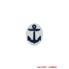 WWII Japanese IJN Navy Second Type field cap insignia EM&NCO  第二次世界大戦 日本帝国海軍 二種兵用 下士官略帽の帽章 機械刺繍