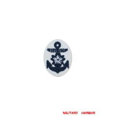 WWII Japanese IJN Navy Second Type field cap insignia Officer  第二次世界大戦 日本帝国海軍 二種士官略帽の帽章 機械刺繍