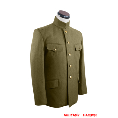 WWII Japanese IJA M1930 Showa Type 5 Officer Wool tunic olive drab 第二次世界大戦日本帝国陸軍 昭五式士官将校用ジャケット軍衣 ウール茶褐色