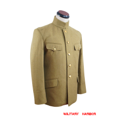 WWII Japanese IJA M1930 Showa Type 5 Officer Wool tunic yellowish brown 第二次世界大戦日本帝国陸軍 昭五式士官将校用ジャケット軍衣 ウール黄褐色