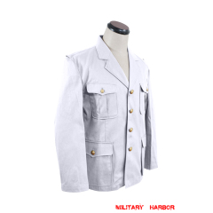 WWII Japanese IJN Navy Naval air force service tunic/jacket White 第二次世界大戦 日本帝国海軍航空兵白作業衣 白/ワイト