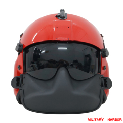 HGU-56P Helicopter Pilot Helmet with Dual lens and face shield airsoft ABS replica red